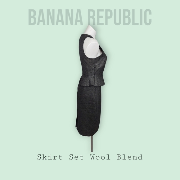 Banana Republic Gunmetal Grey Contemporary Skirt Set Size 4P - Picture 6 of 6